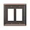Amerelle Wall Plate, Number of Gangs: 2 gang Stamped Steel, Aged Bronze Finish, Bronze 149RRDB - alternate 1